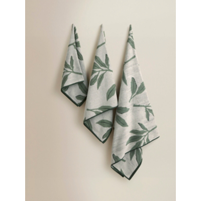 Green Sanctuary Leaf Cotton Towel Range
