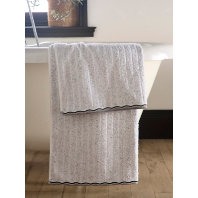 Fusion White Speckle Woven Rib Towel Range