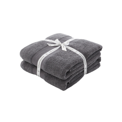 Catherine Lansfield Charcoal Antibacterial Bath Sheet - Set of 2
