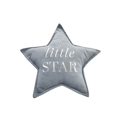 Bambino Little Star Velvet Cushion Blue