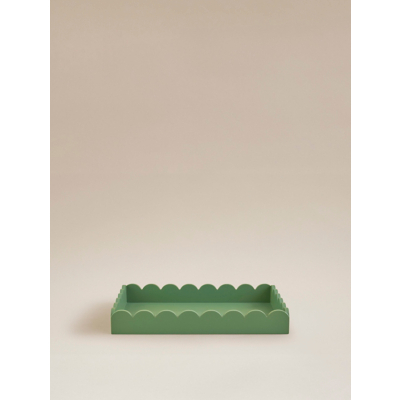 Green Large Scalloped Tray