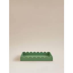 Green Large Scalloped Tray