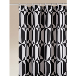 Black & White Diamond Geometric Shower Curtain