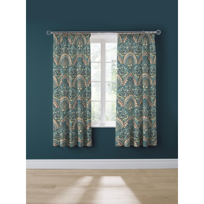 Dreams & Drapes Teal Palais Pencil Pleat Curtains Teal