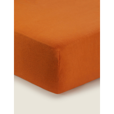 Brushed Cotton Plain Fitted Sheet