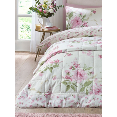 Catherine Lansfield Cream Avebury Floral Bedspread
