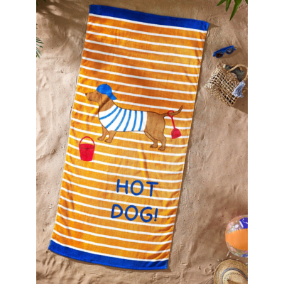 Catherine Lansfield Hot Dog Cotton Beach Towel