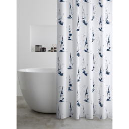Catherine Lansfield Salcombe Boats Shower Curtain