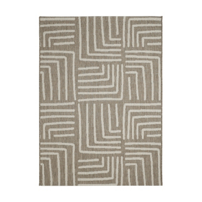 maker Indoor/Outdoor Taupe Patches Rug