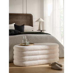 Cream Oval Stool