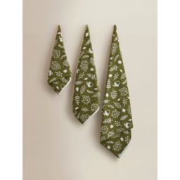 Green Autumn Foliage Cotton Towel Range