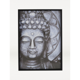 Monochrome Buddha Framed A3 Print