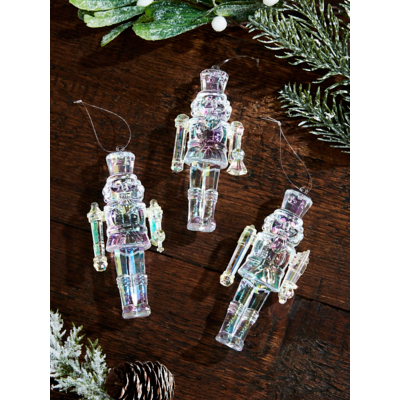 Christmas Nutcracker Baubles - Set of 3