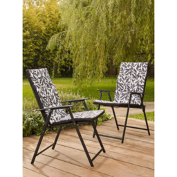 Cream & Black Miami Leaf Cushion - Set of 2