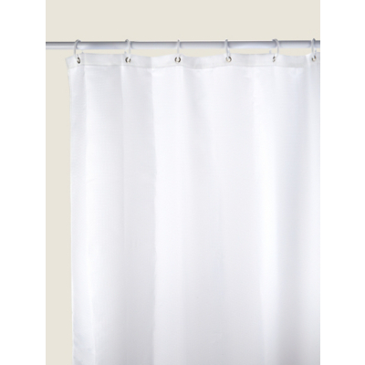 White Textured Waffle Shower Curtain