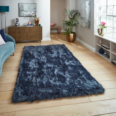 Laurence Llewelyn-Bowen Navy Mayfair Rug