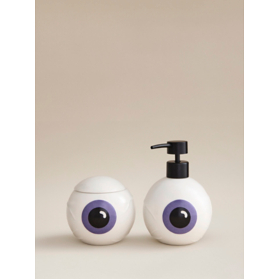 Halloween Eyeball Soap Dispenser & Lidded Pot Set