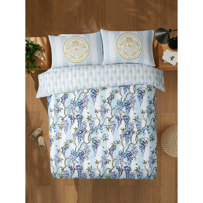 Bridgerton Blue Wisteria Reversible Duvet Set
