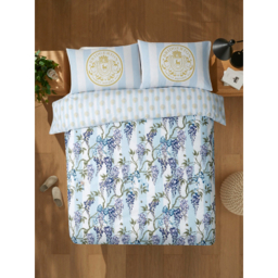 Bridgerton Blue Wisteria Reversible Duvet Set