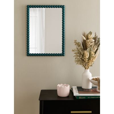 Green Beaded Mirror