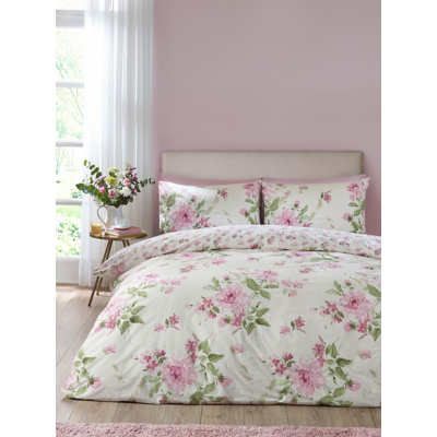 Catherine Lansfield Cream Avebury Floral Duvet Cover Set