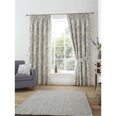 D & D Heather Jazmine Pencil Pleat Curtains