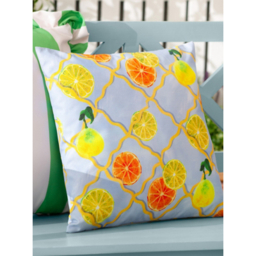 Wylder Citrus Trellis Printed Outdoor Cushion