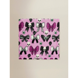 Halloween Pink Skeleton Bows Super-Soft Throw  - 120 x 150 cm