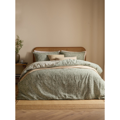 Yard Forest Green Perrie Leaf Muslin Cotton Duvet Set