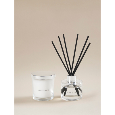 Signature Scents Rose & Oud Candle & Diffuser Gift Set