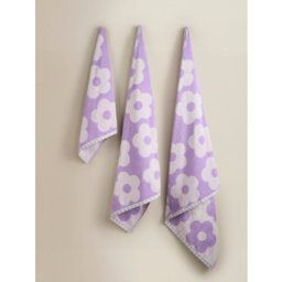 Lilac Flower Cotton Towel Range
