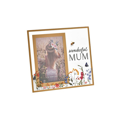 The Cottage Garden Glass Frame 4 x 6 'Mum'