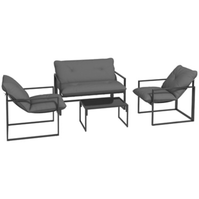 Outsunny 4 Seater Relaxing Set with Table
