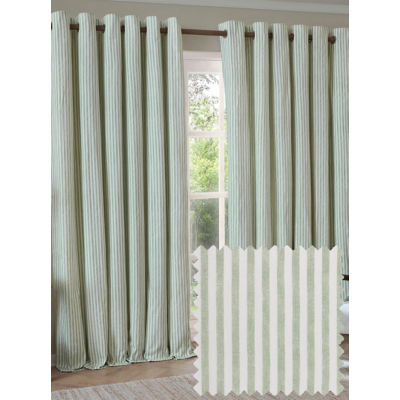 Yard Green Hebden 100% Cotton Blackout Eyelet Curtain