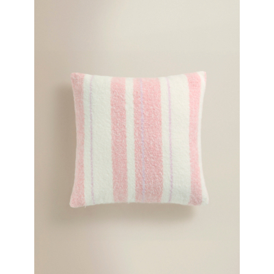 Pink Striped Brushed Cushion