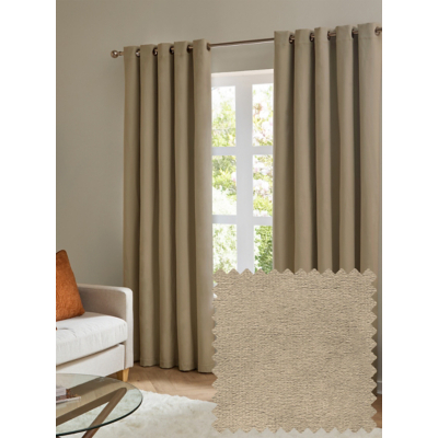 Furn Mocha The Ultimate Velvet Lined Eyelet Curtains
