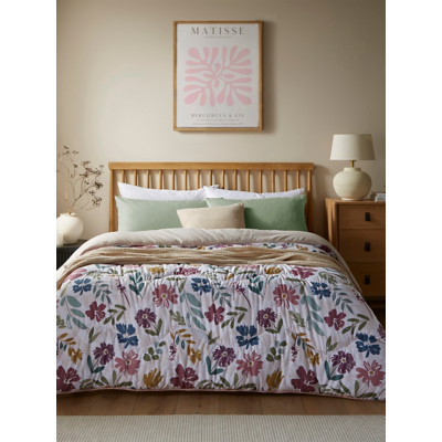 Night Lark Pink Meadow 10.5 Tog Coverless Duvet Set