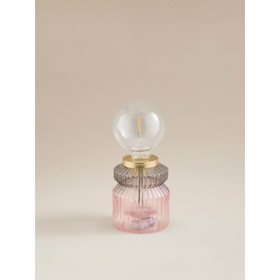 Ribbed Glass Lamp