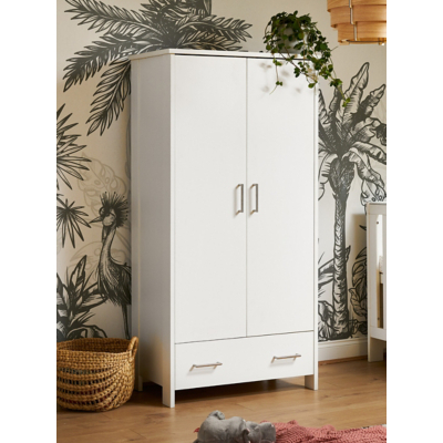 Obaby White Wash Nika Double Wardrobe