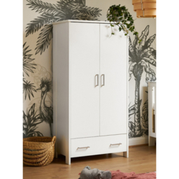 Obaby White Wash Nika Double Wardrobe
