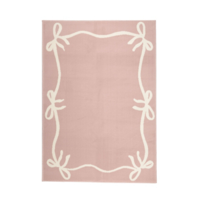 maker Pink Bow Border Rug