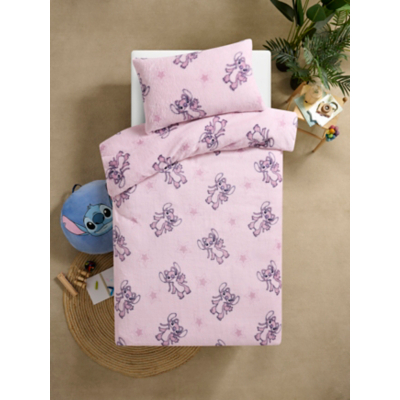 Lilo & Stitch Angel Pink Reversible Teddy Duvet Set