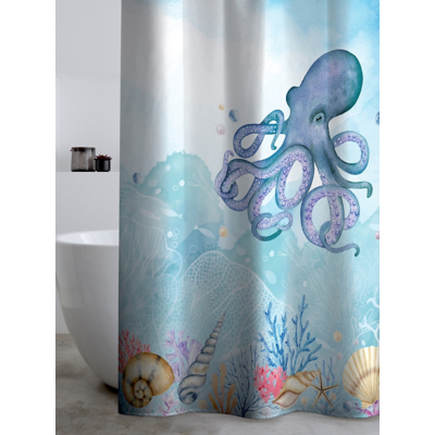 Catherine Lansfield Octopus Shower Curtain Panel