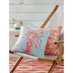 Fusion Lobster Outdoor Filled Cushion