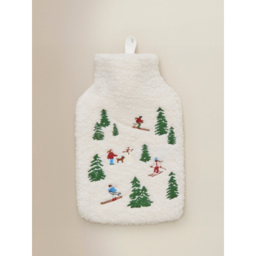 Cream Winter Trees Hot Water Bottle 2L