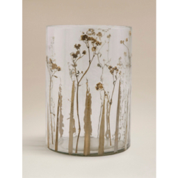 Clear Glass With Flower Hurricane