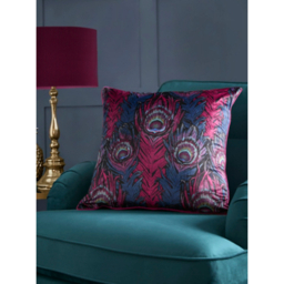 Laurence Llewelyn-Bowen Plum Dandy Peacock Cushion