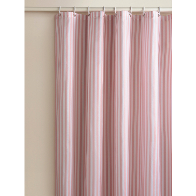 Pink Stripe Soft Touch Microfibre Shower Curtain