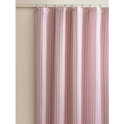 Pink Stripe Soft Touch Microfibre Shower Curtain