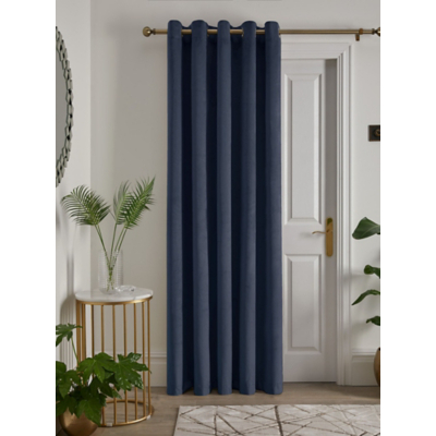 Laurence Llewelyn-Bowen Navy Montrose Single Panel Eyelet Door Curtain